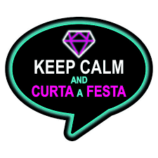 Plaquinhas para Festa neon com frase keep calm and curta a festa