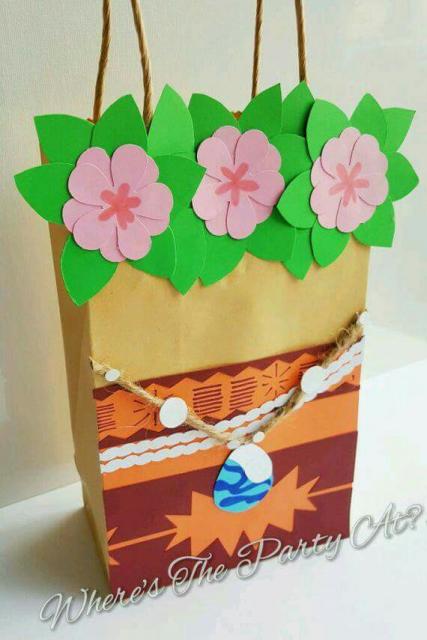 Sacolinha Surpresa da Moana de papel craft