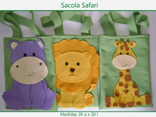 Sacolinha Surpresa Safari de tecido