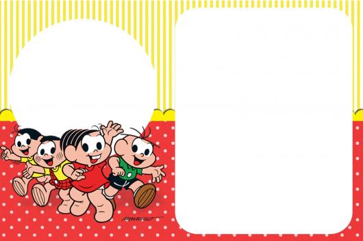 convite turma da mônica arte pronta