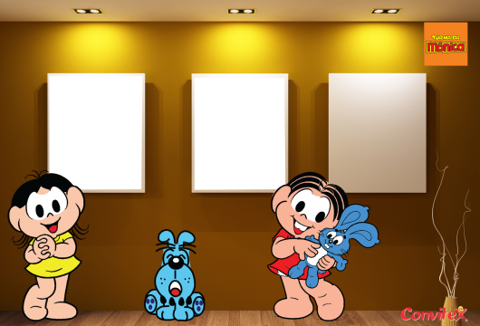 convite turma da mônica modelo lindo pronto