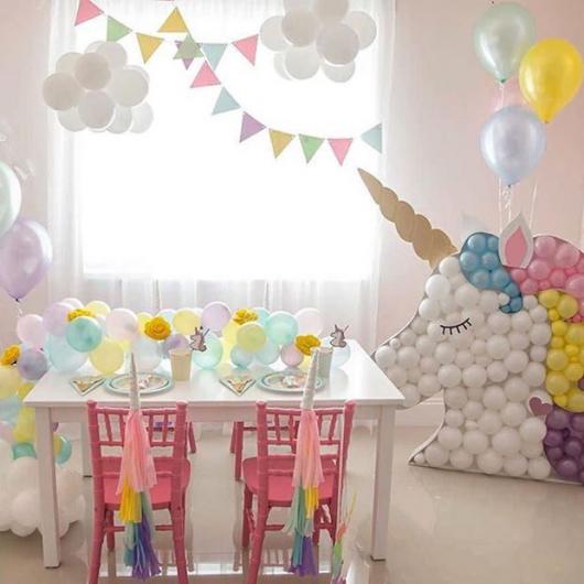 Enfeites de Unicórnio para festa: display de balões em formato de Unicórnio