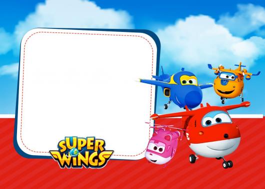 Festa Super Wings convite personalizado