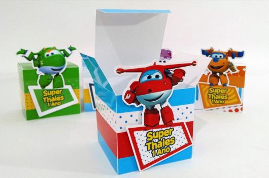 Festa Super Wings lembrancinha caixinha personalizada