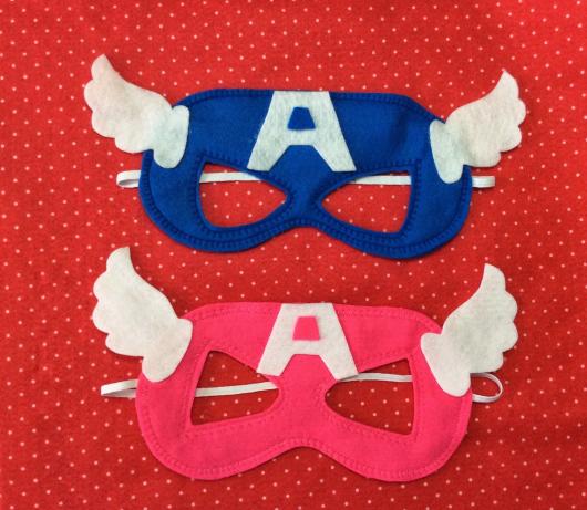 Lembrancinha do Capitão América de feltro máscara