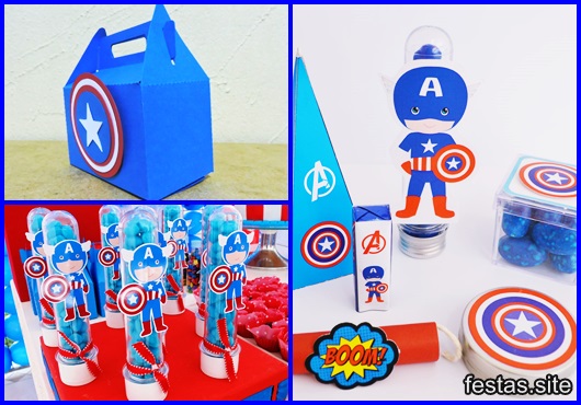 Lembrancinha do Capitão América inspirações