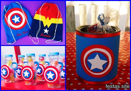 Lembrancinha do Capitão América inspirações