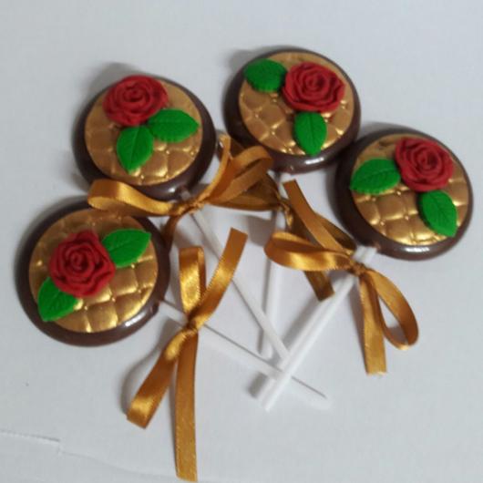 Pirulito de chocolate A Bela e a Fera