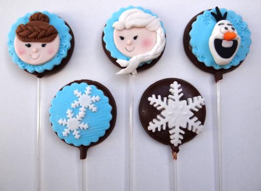 Pirulito de chocolate Frozen