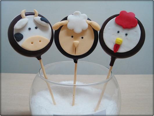 Pirulito de chocolate Fazendinha