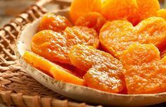 Doce de abóbora no formato de coração.