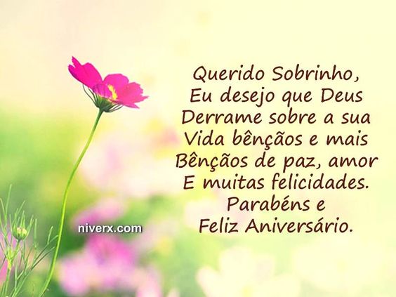 Mensagem de aniversário para sobrinho.