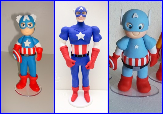 Bolo do Capitão América modelos de topo de bolo