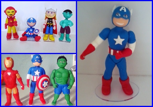 Bolo do Capitão América modelos de topo de bolo