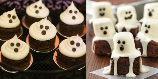 Comidas de Halloween: mini bolo de fantasma 