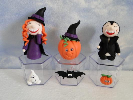 Enfeites de Halloween de biscuit: apliques para caixa de acrílico