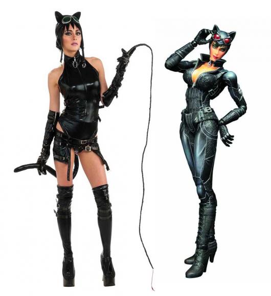 Fantasia de Halloween feminina de Mulher Gato
