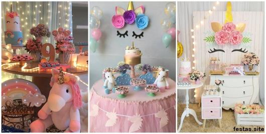 decorações de unicórnio