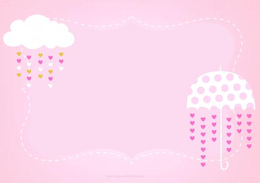 Convite chuva de amor para imprimir