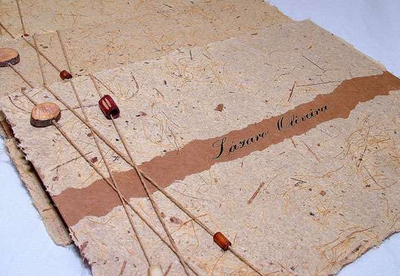 Convite de casamento rústico chique com textura