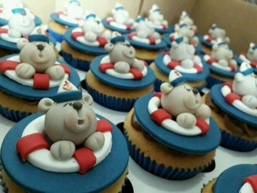 Cupcake personalizado Ursinho Marinheiro