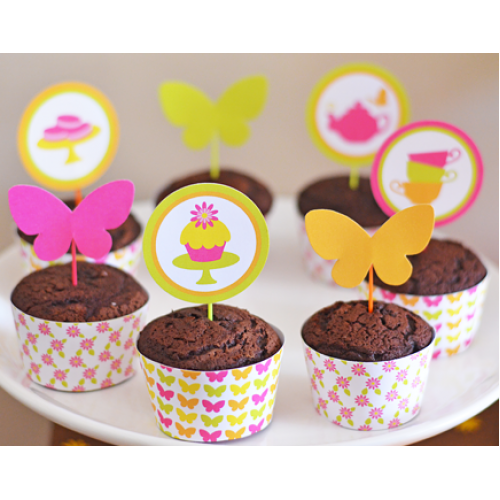 Cupcake personalizado com Wrapper de borboleta
