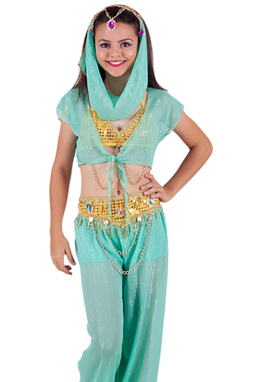 Fantasia odalisca infantil azul tiffany