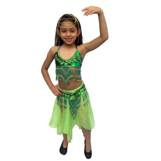 Fantasia odalisca infantil verde