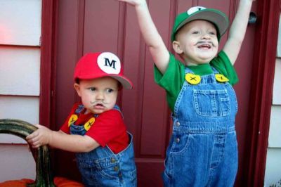 Fantasias engraçadas infantil Mario e Luigi