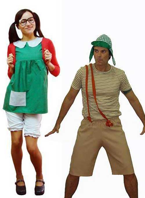 Fantasias engraçadas para casal Chaves e Chiquinha