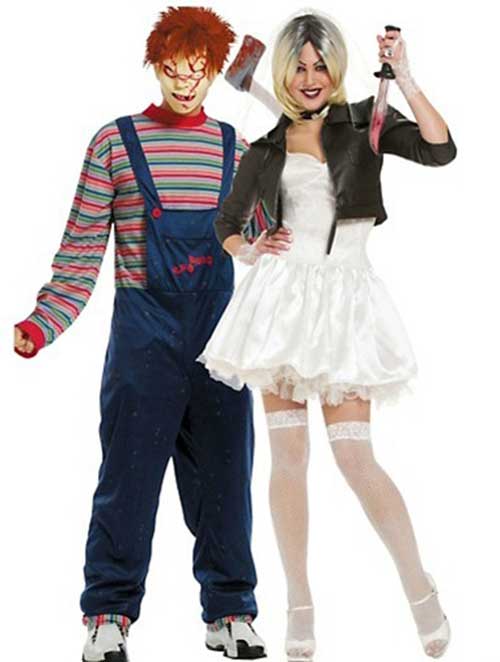 Fantasias engraçadas para casal Chuck e Mulher