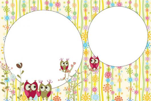 festa da corujinha convite colorido