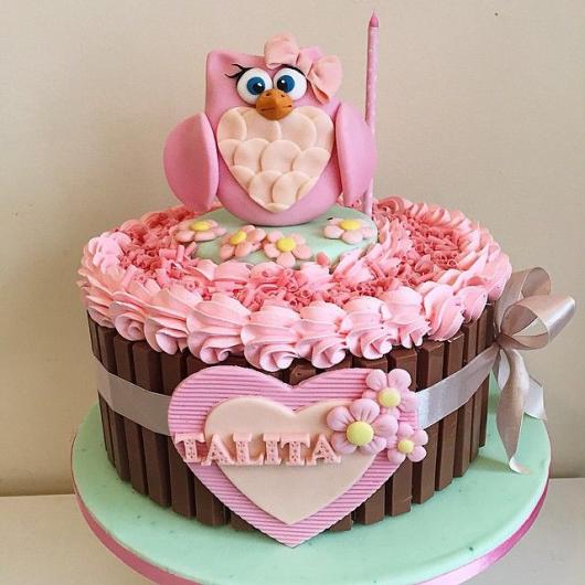 festa da corujinha bolo kit cat