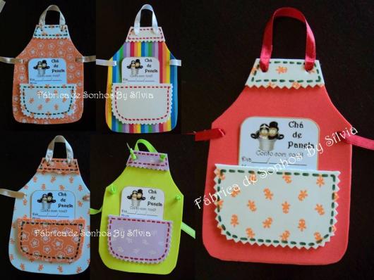 Lembrancinha de Chá de Panela de EVA: avental de ímã de geladeira