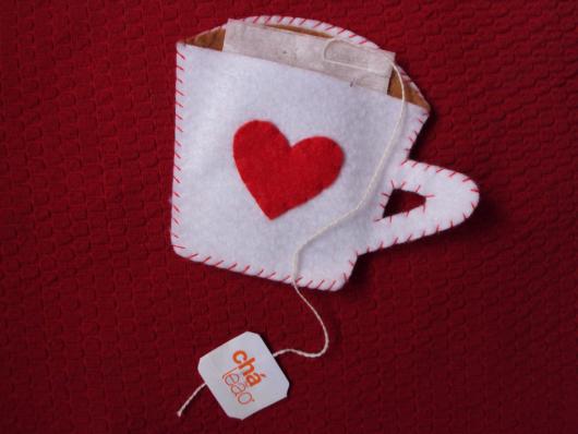 Lembrancinha de Chá de Panela de feltro: xícara