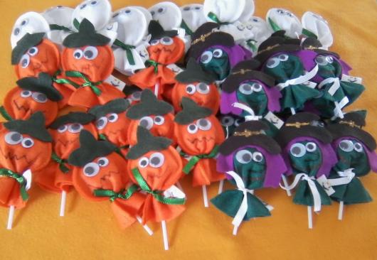 Lembrancinha de halloween pirulito personalizado