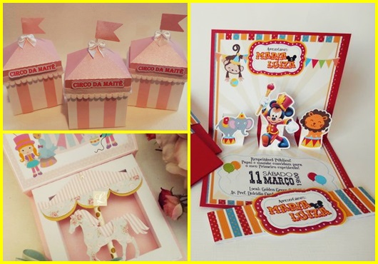 Convite circo inspirações