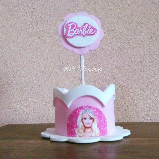 Lembrancinha da Barbie porta guloseimas em EVA