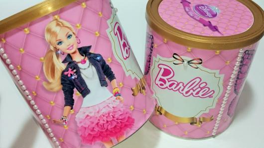 Lembrancinha da Barbie cofre personalizado
