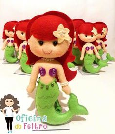 Lembrancinha Pequena Sereia de Feltro: Ariel