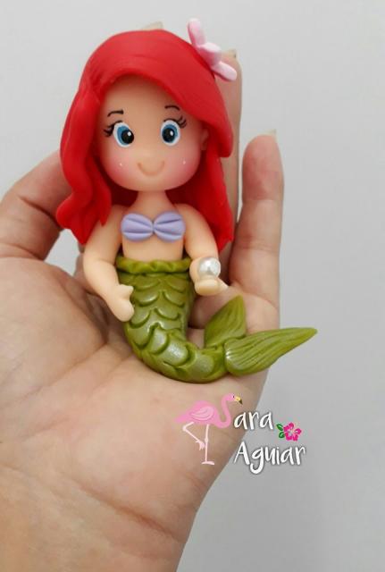 Lembrancinha Pequena Sereia de Biscuit: Ariel