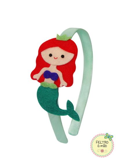 Lembrancinha Pequena Sereia de EVA: tiara