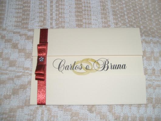 Papel para convite: convite de casamento em papel vergê