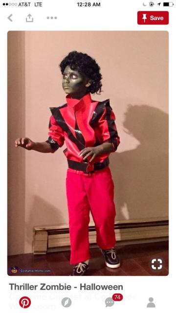 Fantasia de zumbi infantil: Michael Jackson