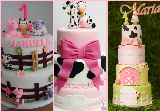 Festa fazendinha rosa inspirações para bolo