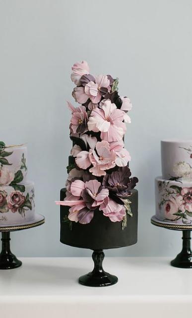 Bolo de 18 anos: Preto e rosa