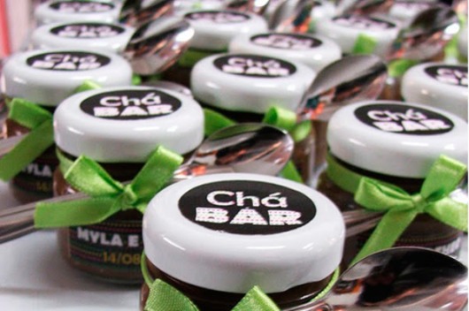 Chá Bar: Lembrancinha potinho com doce