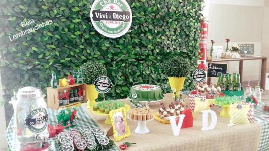 Chá bar: Decoração rústica Heineken