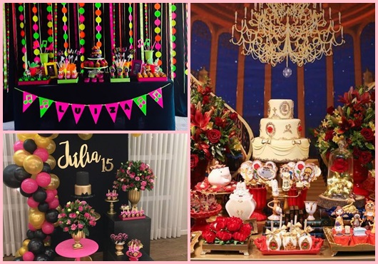 Como organizar uma festa de 15 anos: Modelos de decorações