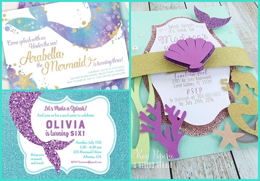 Festa Sereia: Convites para se inspirar
